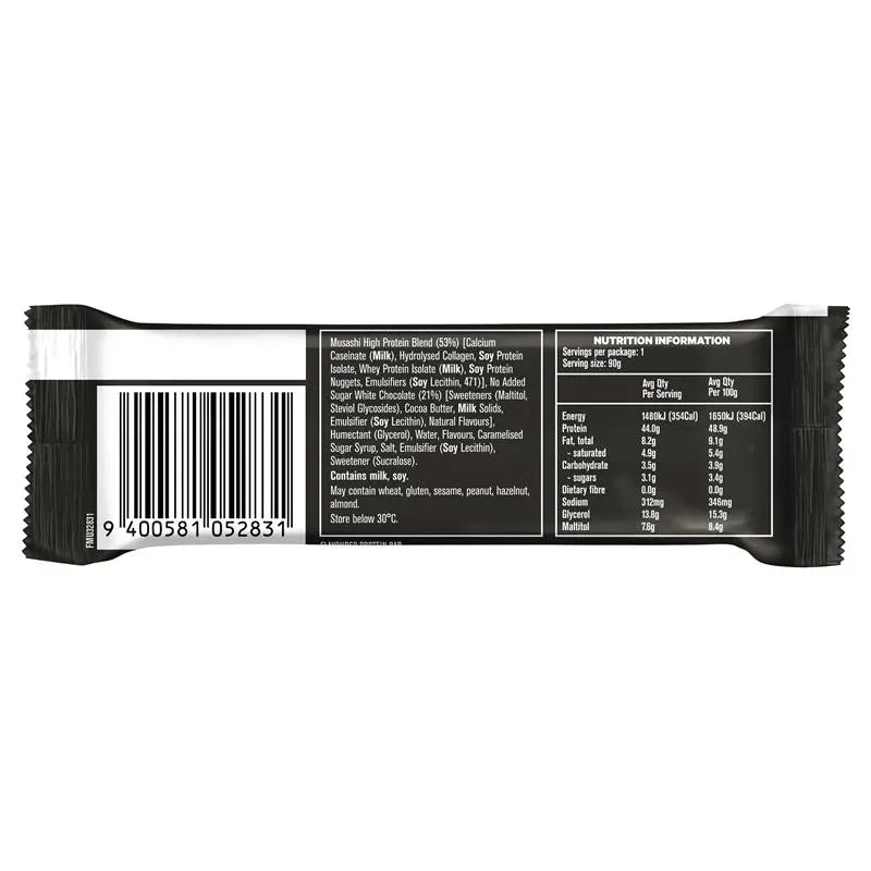 Musashi 蛋白能量棒 白巧克力焦糖口味 90g