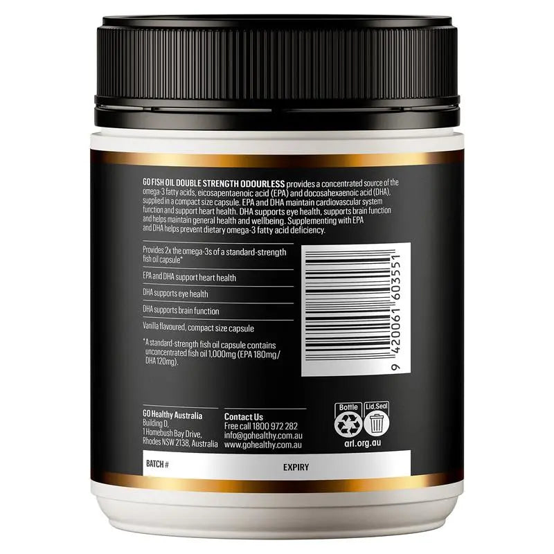 GO Healthy 雙倍濃度無腥味魚油 230粒