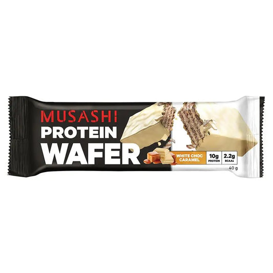 Musashi 蛋白威化餅 白巧克力焦糖口味 40g