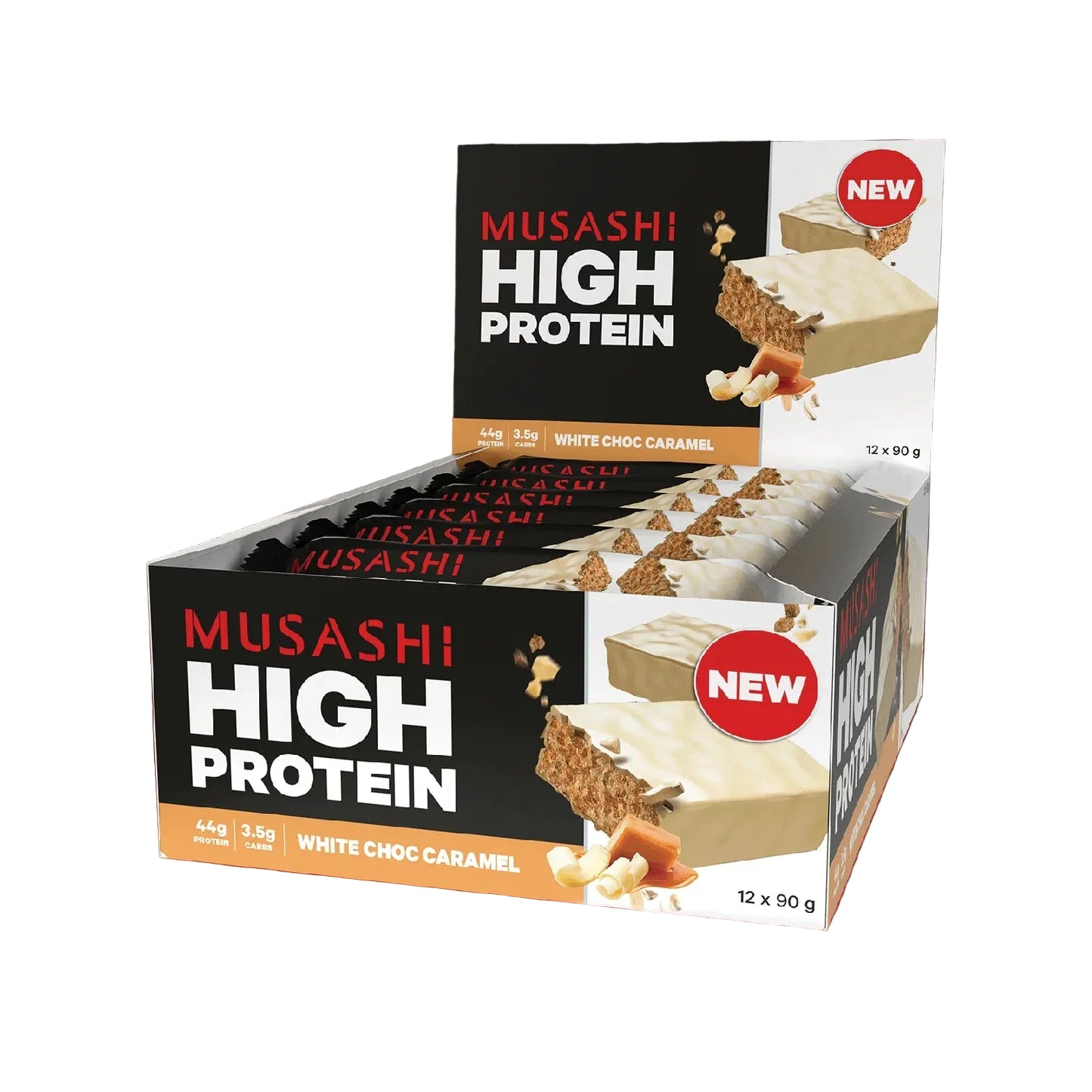 Musashi 蛋白能量棒 白巧克力焦糖口味 90g x 12支