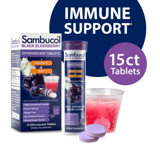 Sambucol 黑接骨木免疫力發泡錠15片
